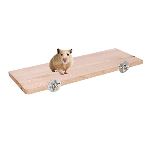 Zerodis Hamster Holz Barsch Stand Plattform Rechteck Naturholz Pedal Board Cage Käfig Kauspielzeug für Haustier Chinchilla Chipmunk von Zerodis