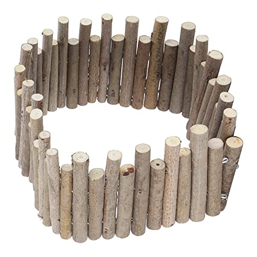 Zerodis Hamsterzaun aus Holz, Rattenkauspielzeug, Rattenleiter, Brückenspielzeug, Holzleiter, Natürliches Versteck für Chinchillas, Meerschweinchen, Kleintiere (30CM Zaun) von Zerodis