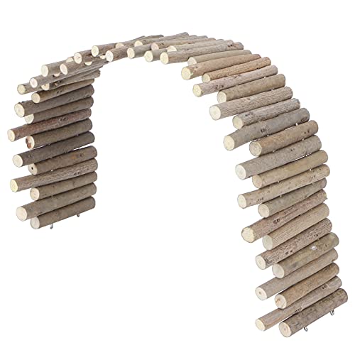 Zerodis Hamsterzaun aus Holz, Rattenkauspielzeug, Rattenleiter, Brückenspielzeug, Holzleiter, Natürliches Versteck für Chinchillas, Meerschweinchen, Kleintiere (60CM Zaun) von Zerodis