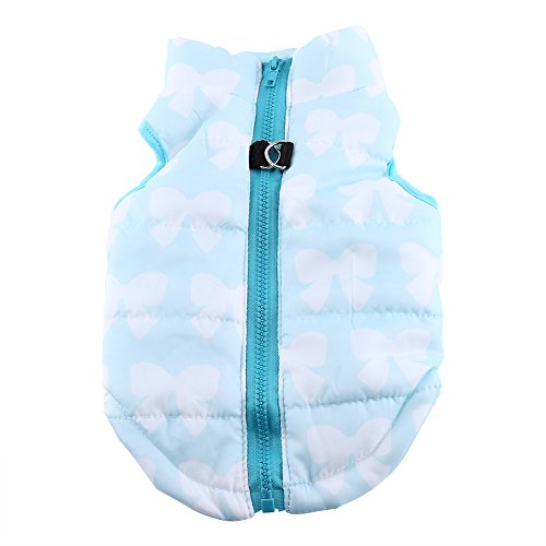 Haustier Jacke warme Mäntel für Hunde Winter warme Baumwolle Jacken Katze Hund Mantel Kleidung Haustiere Bekleidung Kostüme(S-Hellblau) von Zerodis