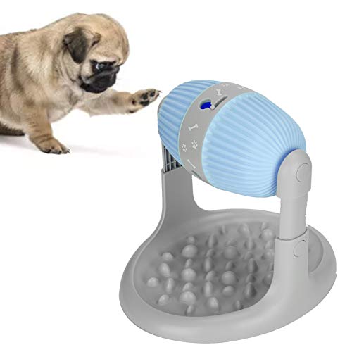 Zerodis Haustier-Kauspielzeug, Hundetraining Leckagefutterspielzeug TPR Ball Rolling Slow Feeder Futterschale für Katzenhund(Blau) von Zerodis