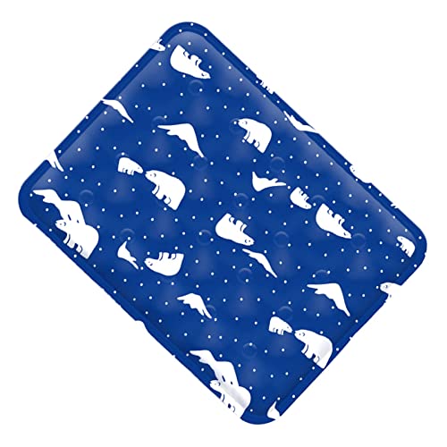 Zerodis Haustier-Kühlmatte, Sommer-Haustier-Eispad, Hundekühler, Katzen-EIS-Schlaf-Kühlpad, Gel, Weiches, Kratzfestes Eispad mit Blauem Schneeflocken-Eisbär (Königsblauer Eisbär) von Zerodis