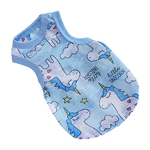 Zerodis Haustier Sommerkühlung Kleidung Little Hundeweste Unstally Atmungsaktives ärmelloses T -Shirt aus Weichem Baumwollmaterial (S) von Zerodis