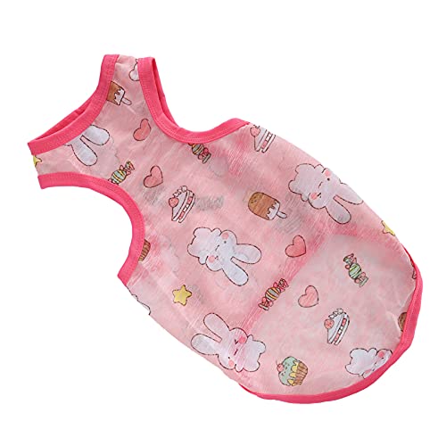Zerodis Haustier Sommerkühlung Kleidung Little Hundeweste Unstally Atmungsaktives ärmelloses T -Shirt aus Weichem Baumwollmaterial (XL) von Zerodis