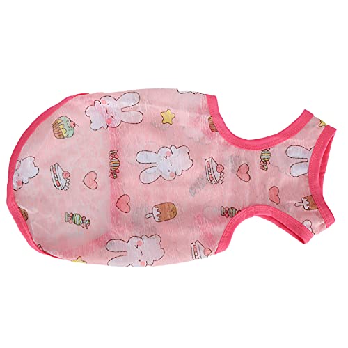 Zerodis Haustier Sommerkühlung Kleidung Little Hundeweste Unstally Atmungsaktives ärmelloses T -Shirt aus Weichem Baumwollmaterial (XS) von Zerodis
