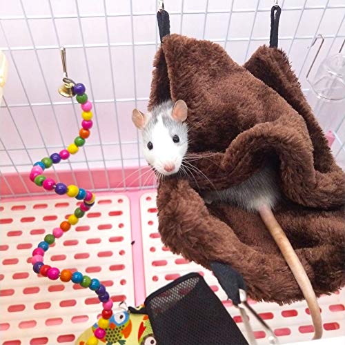 Zerodis Haustier hängendes Nest, Flanell Kaffee Hamster Käfig Haus Winter hängendes Bett Weiches warmes Nest mit Vier Haken für Eichhörnchen Zuckersegelflugzeug Chinchilla Ratte Spielen Schlafen(S) Zerodis Haustier hängendes Nest, Flanell Kaffee Hamster Käfig Haus Winter hängendes Bett Weiches warmes Nest mit Vier Haken für Eichhörnchen Zuckersegelflugzeug Chinchilla Ratte Spielen Schlafen(S) von Zerodis