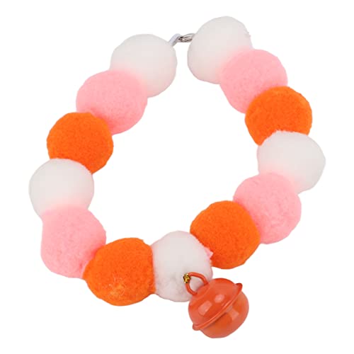 Haustierhalsband, Buntes Hundeglockenhalsband, Bequeme Plüschbälle für Welpen, Kätzchen, für Party (M) von Zerodis