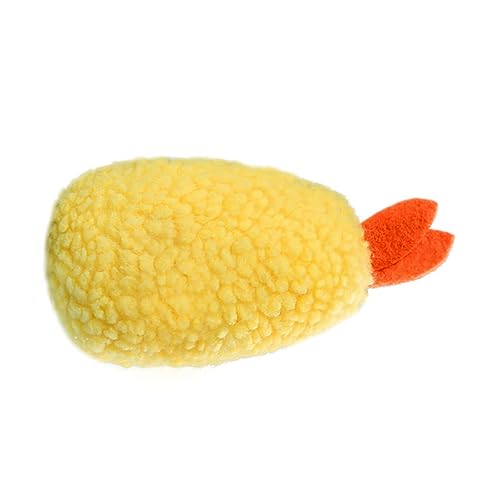 Zerodis Haustierplüschspielzeug Sound Making Shrimp Form Design Gefüllter Hund Spielzeugzähne Mahlen Kauen für Hunde Weiches Plüschmaterial von Zerodis
