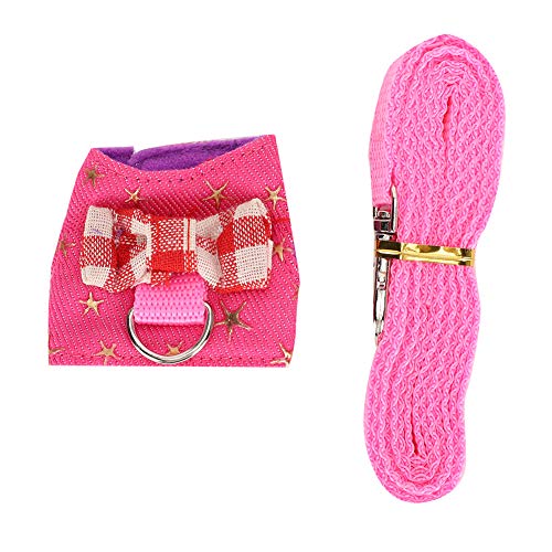 Zerodis Haustierweste Geschirre Leine, Katzenweste Verstellbare Träger Anti-Flucht-Haustierweste Geschirre Haustier-Outdoor-Walking-Weste für Kaninchen, Katzen, Frettchen, Meerschweinchen Zerodis Haustierweste Geschirre Leine, Katzenweste Verstellbare Träger Anti-Flucht-Haustierweste Geschirre Haustier-Outdoor-Walking-Weste für Kaninchen, Katzen, Frettchen, Meerschweinchen von Zerodis