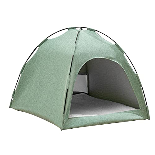 Zerodis Haustierzelt groß Bequem Waschbares Katzenhaus Doppelte Kissen für Alle Jahreszeiten, Geeignet für Hunde und Katzen zu Hause (Green) von Zerodis