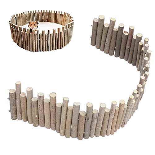 Zerodis Holz Hamster Brücke, Flexible Holz Verstecktür für Mäuse Rennmaus Chinchilla Kauspielzeug Dekor Zaun Stehende Kletterplattform Korb Zubehör Platform(40CM-A) von Zerodis