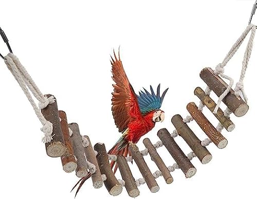 Zerodis Holzleiter für Vögel, Hängematte, Vögel, Spielzeug, Kauspielzeug, Papageien, Spielzeug, Haustiere, Spielzeug, Papageien, Kletterbrücke Zerodis Holzleiter für Vögel, Hängematte, Vögel, Spielzeug, Kauspielzeug, Papageien, Spielzeug, Haustiere, Spielzeug, Papageien, Kletterbrücke von Zerodis