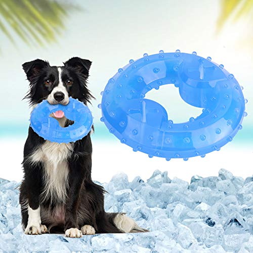 Zerodis Hundekühlung Gefrierbare Kauspielzeug-Beißringe, TPR Arctic Durable Funny Frozen Training Toy für Pet Dog Summer Playing von Zerodis