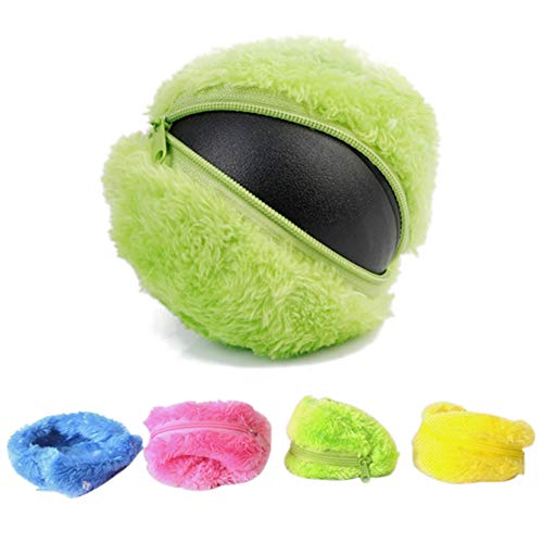 Zerodis Interaktives Hundeballspielzeug, Langlebiger Bewegungsaktivierter Rollball mit Plüschüberzügen Springender Ball für Welpen Kleine Mittelgroße Hunde und Katzen von Zerodis