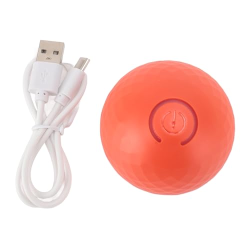 Zerodis Interaktives Hundespielzeug, über USB Wiederaufladbar, Bissfest, Automatisch Rollender Peppy-Haustierball mit Mehrfarbigem Blitz, IP54 Wasserdicht von Zerodis