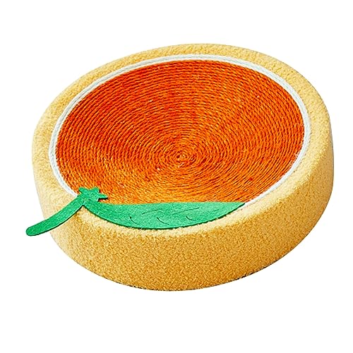 Zerodis Katzenkratzer Kreisförmiges Design Sisal Cat Scratcher Bounge Bauge Bett Unterhaltung zu Kuison - 15,4 -Inch Durchmesser Kratzer (ORANGE) von Zerodis