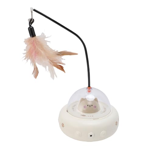 Zerodis Katzenspielzeug Bewegung Erkennen Interaktiver Kätzchenspielzeug Feder Teaser Automatisch Cat Toy Elektrische Operation Katzen Spielzeug für Erwachsene Katzen Automatisch Cat Toy Smart von Zerodis