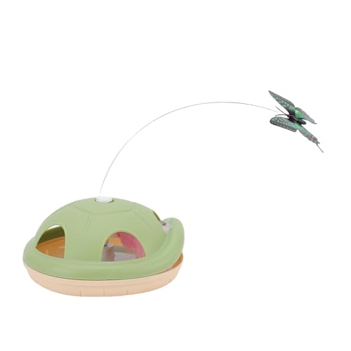Zerodis Katzenspielzeug für Innenkatzen 2 In1 Automatisch Interaktives Kätzchen Spielzeug Selbstspiel Auto Rotation Schildkröte Formbewegung Aktiviert Elektronisch Flatterndes Schmetterling Feather von Zerodis