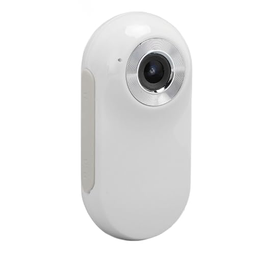 Zerodis Kleine Actionkamera Haustierkragenkamera 1080p 120 Grad Weitwinkelobjektiv, Tragbare Vlogging -Kamera für Reisende Haustiere (White) von Zerodis