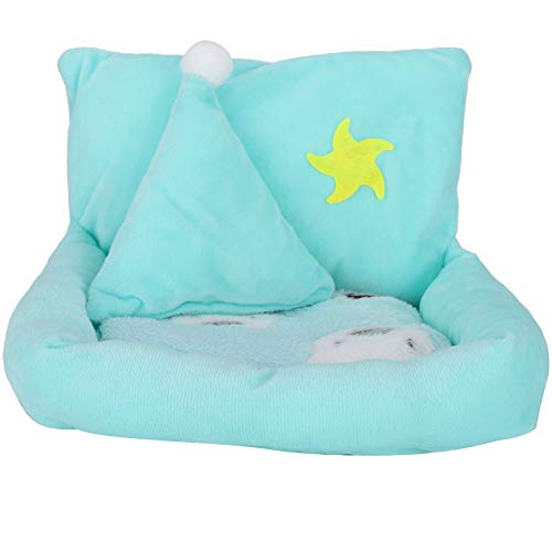 Zerodis Kleines Tier Hamster Bett, Winter warmes kleines Sofa Kleines Tier warmes Nest Bett mit Minikissen von Zerodis
