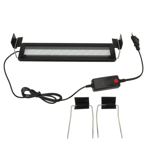 Zerodis LED-Aquariumleuchte, 8 W, Timer-Funktion, 5730 LED-Perlen, Einziehbares Design, PPC-Material, Einfache Bedienung für Aquarien (EU-Stecker 220 V) von Zerodis