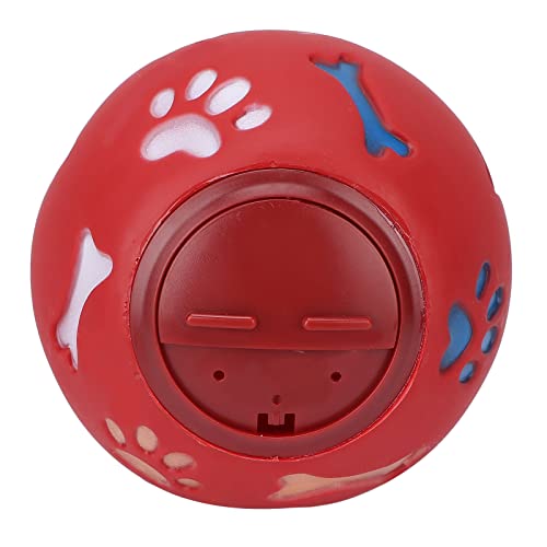 Zerodis Leakage Hundefutterball, Hundespielzeug, multifunktional, langsames Füttern, Hundeball für Hunde, 11 cm Durchmesser, ABS, multifunktionaler Leckerli-Ball für Hunde, Rot von Zerodis