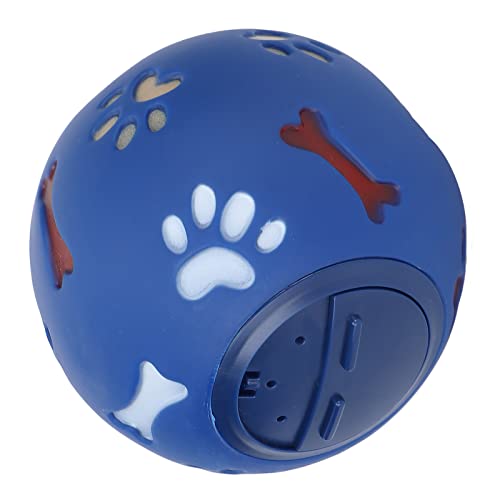 Leakage Hundefutterball, Hundespielzeug, multifunktional, langsames Füttern, Hundeball für Hunde, 11 cm Durchmesser, ABS, multifunktionaler Leckerli-Ball für Hunde (blau) von Zerodis