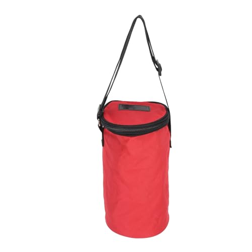 Zerodis Leckerli-Tasche für Hunde, Großes Fassungsvermögen, Tragbare Aufbewahrung von Katzenfutter, Faltbare Reisetasche aus Oxford-Stoff, Freihändiges Design, Schneller Zugriff (Rot) von Zerodis
