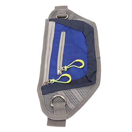 Zerodis Leckerli-Tasche für Hunde, Nylon, Dickes Wattepad, Multifunktions-Hundetrainingstasche, Reflektierender Streifen, Schnalle, Reißverschluss (Blau) von Zerodis