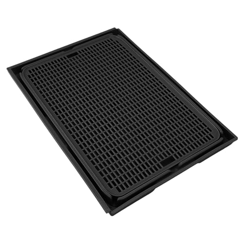 Zerodis Matte von Müll für Geräumige Katzen Doppelte Schicht Waschbarer Anti-Slide für Gut Gelagere Böden und Einfache Reinigung an Verschiedene Arten von Nestlitern Angepasst (Black) von Zerodis