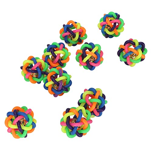 Zerodis Nobbly Wackelball, Hundespielzeug, Hundeball, Welpenbedarf, Interaktiver Ball für Hunde und Katzen, Bunter Gewebter Gummiball für Hunde, Integrierte Glocke, Interaktives Zerodis Nobbly Wackelball, Hundespielzeug, Hundeball, Welpenbedarf, Interaktiver Ball für Hunde und Katzen, Bunter Gewebter Gummiball für Hunde, Integrierte Glocke, Interaktives von Zerodis