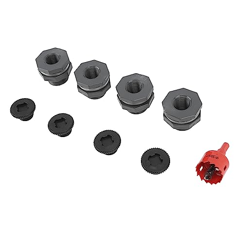 Zerodis PVC Langlebiger Regentrommel -Bulkhead -Anpassungskit für Wassertanks mit Lochsägenwerkzeug für Aquarien und Pools Zuverlässig Zerodis PVC Langlebiger Regentrommel -Bulkhead -Anpassungskit für Wassertanks mit Lochsägenwerkzeug für Aquarien und Pools Zuverlässig von Zerodis