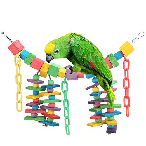 Zerodis Papagei Kauspielzeug Weiche Brücke Hängen Beißen Kauen Spielen Vogel Spielzeug Bunte Holzblock Kunststoffkette Papageien Schaukelzubehör Zubehör Zerodis Papagei Kauspielzeug Weiche Brücke Hängen Beißen Kauen Spielen Vogel Spielzeug Bunte Holzblock Kunststoffkette Papageien Schaukelzubehör Zubehör von Zerodis
