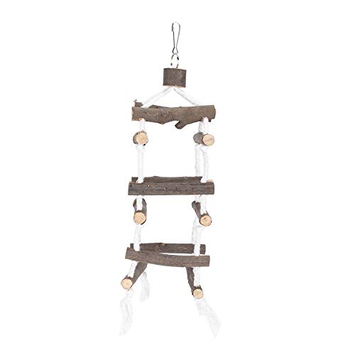 Zerodis Papageien Kletterleiter, Papagei Log Kauspielzeug Hängebrücke DREI Schichten Kletterleiter Spielzeug Vögel Käfig Zubehör Dekoration Zerodis Papageien Kletterleiter, Papagei Log Kauspielzeug Hängebrücke DREI Schichten Kletterleiter Spielzeug Vögel Käfig Zubehör Dekoration von Zerodis