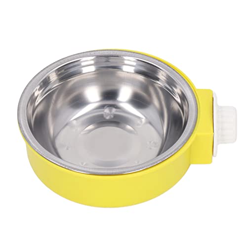 Pet Puppy Food Water Bowl, Hanging Pet Food Bowl Kunststoffnapf Edelstahlnapf Abnehmbare Aufhängung für Katzen, Welpen, Vögel, Ratten, Meerschweinchen von Zerodis