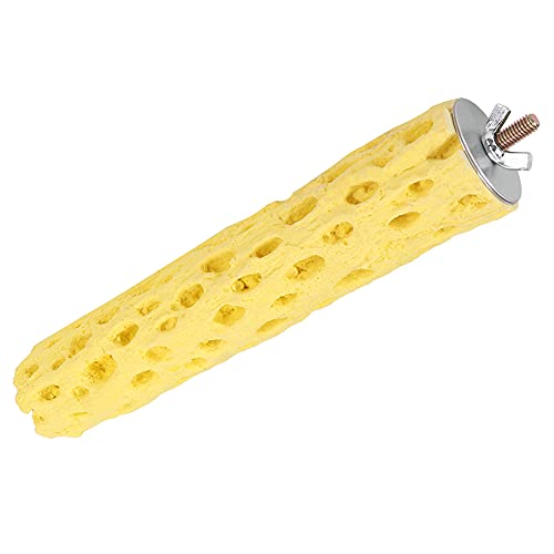 Zerodis Pet Toy Bird Claw Schleifstange Sicheres Mineralmaterial für Vogelkäfigstangen, Multifunktionaler Ständer und Schnabelschleiftspielzeug für Sittiche, Geeignet für Kleine Vögel - Gelb groß Zerodis Pet Toy Bird Claw Schleifstange Sicheres Mineralmaterial für Vogelkäfigstangen, Multifunktionaler Ständer und Schnabelschleiftspielzeug für Sittiche, Geeignet für Kleine Vögel - Gelb groß von Zerodis
