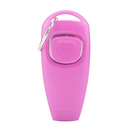Pet Trainer Keyring Aid Click Handbuch für Welpen- und Katzenklickpfeifentraining für Welpenhunde(Rosa) von Zerodis