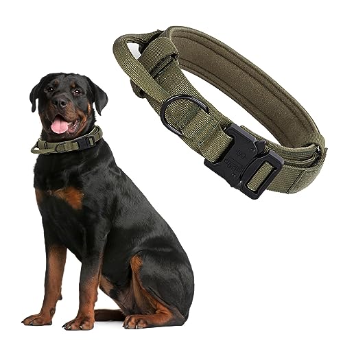 Zerodis Professionelles Nylon-Hundetrainingshalsband, Austauschbares und den Hals Schützendes Haustierhalsband für Mittelgroße und Große Hunde, das EIN Effektives Training Fördert (Grün) von Zerodis