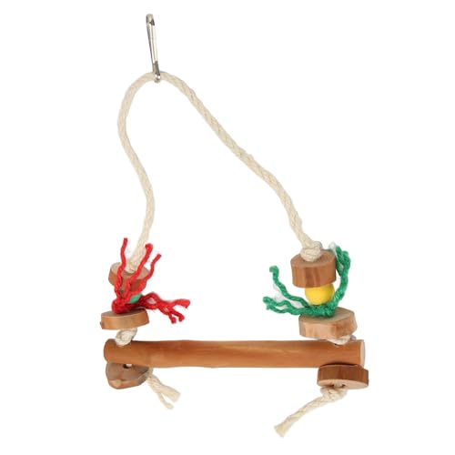 Zerodis Safe Block Swing Bird Toy Hanf Anhänger Zum Klettern, Verbessert die Intelligenz der Papageien, das Seilspielzeug des Vogelseils für den Vogelkäfig von Zerodis
