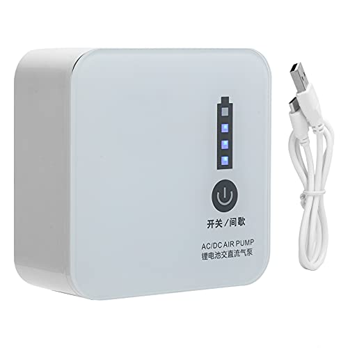 Zerodis Sauerstoffpumpe, Wiederaufladbares Tragbares Aquarium Luftaufzuchtpumpe Aquarium Kleine Energiesparende Energie Leiser Belüfter für Draußen und zu Hause von Zerodis