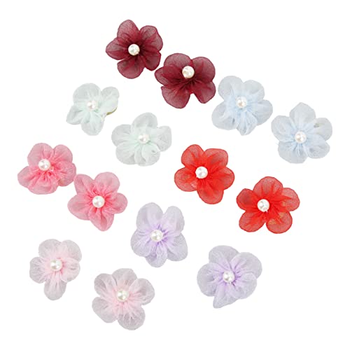 Zerodis Tierhaar-Accessoires, Hundehaarschleifen mit Gummibändern, Tierhaarschleifen, Gummibänder, Welpen, Haustiere, Haarknoten, Hundeblumen, Gummibänder, Haustierkopf, für von Zerodis