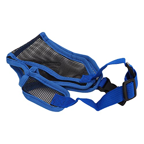 Zerodis Verstellbares Atmungsaktives Netz Kurzer Schnauze Hunde Mündung Verhindern, DASS das Kauen für Bulldog Chihuahua Shar Pei Training Nylon (L) von Zerodis