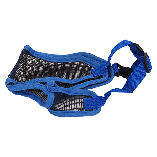 Zerodis Verstellbares Atmungsaktives Netz Kurzer Schnauze Hunde Mündung Verhindern, DASS das Kauen für Bulldog Chihuahua Shar Pei Training Nylon (S) von Zerodis