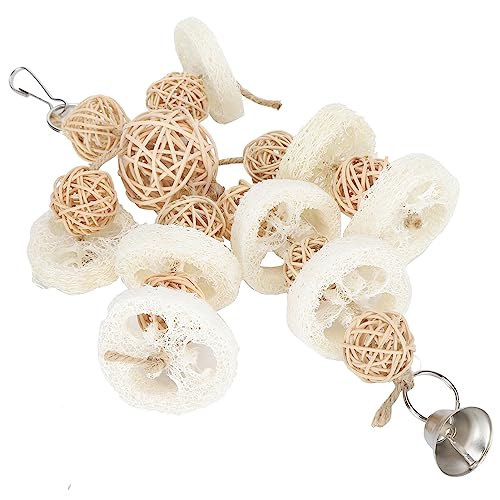 Zerodis Vogel-Luffa-Spielzeug, Papageien, Luffa-Spielzeug, leicht, für Papageien, Beißen für große/mittelgroße Papageien für Spielspielzeug Zerodis Vogel-Luffa-Spielzeug, Papageien, Luffa-Spielzeug, leicht, für Papageien, Beißen für große/mittelgroße Papageien für Spielspielzeug von Zerodis