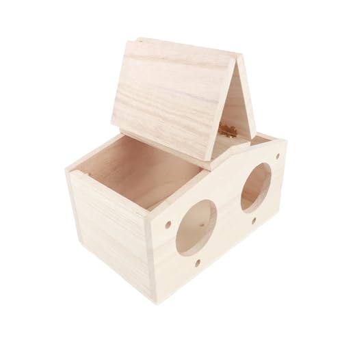 Zerodis Vogelhaus Holz Süße Schachtel für Papageien Schwalben, Belüftete Vogelzucht House Textur für Outdoor -Liebhaber Platane Holz von Zerodis