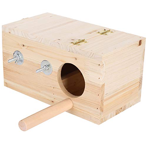 Zerodis Vogelzuchtbox, Naturholz Vogelzuchtbox Paarungsbox Vogelkäfig Holzhaus Warme Nistkiste für Papageieneichhörnchen Alle Vögel von Zerodis