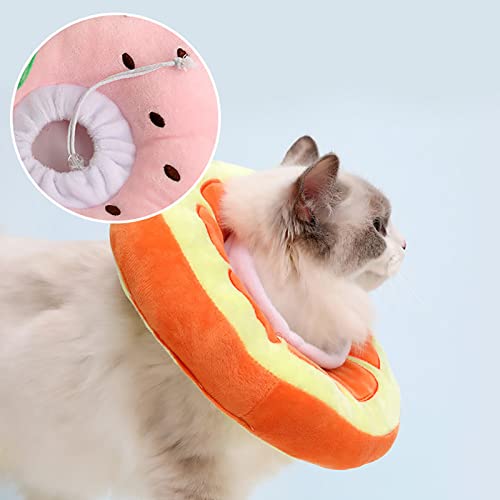 Zerodis Weiches Halsband Zur Wiederherstellung von Katzen, Süßes Obst, Weich, Verstellbar, Verhindert das Lecken von Zerodis