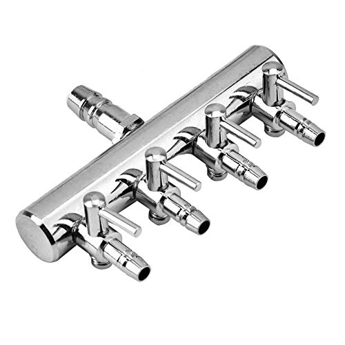 Edelstahl-Luftstromteiler, Luftstrom f¨¹r Aquarien, 8 Mm, auf 4 Mm Drehen, Teiler, Steuerventil, Sauerstoffverteiler, Pumpenzubeh?r (8 bis 4 mm Vierloch-Splitterkopf) von Zerone