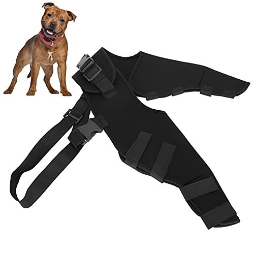 Zerone Hundebeinstütze, Haustier-Hinterbeinschutz, Verstellbare Kniestütze, Beinstütze, Haustier-Knieschützer für die Erholung der Hinterbeine von Hunden (HJ25 hintere Doppelleggings schwarz XS) von Zerone