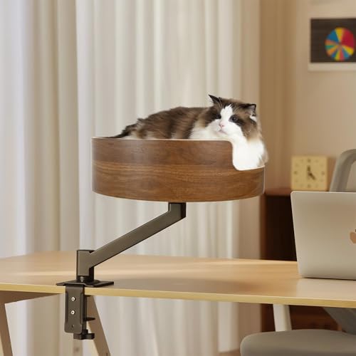 Zertylre Katzenbett für Schreibtisch mit Haustiermatte,Höhenverstellbares Katzenbett,360° Drehbarer, unterstützt bis zu 15kg,Einklemmschutz und platzsparend, katzenbetten für Tische und Fenstersims Zertylre Katzenbett für Schreibtisch mit Haustiermatte,Höhenverstellbares Katzenbett,360° Drehbarer, unterstützt bis zu 15kg,Einklemmschutz und platzsparend, katzenbetten für Tische und Fenstersims von Zertylre